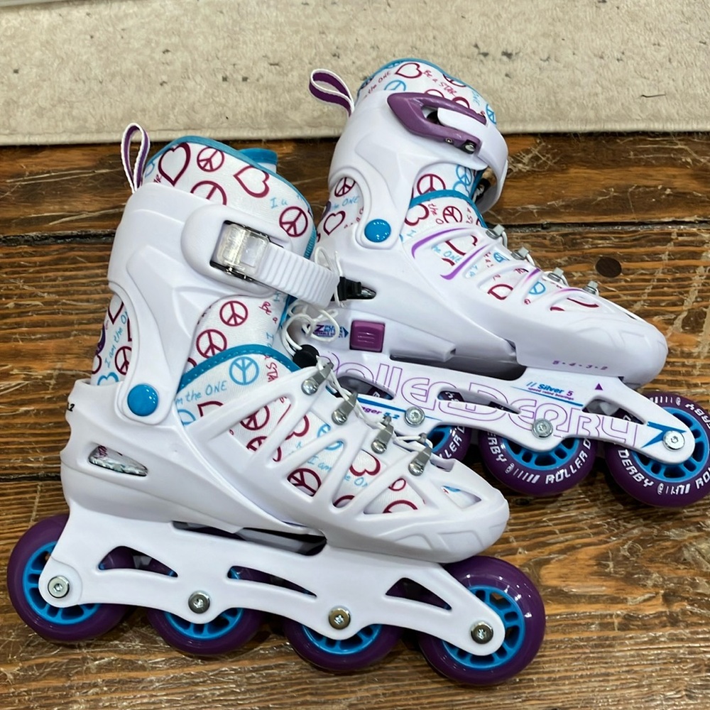 Roller blades.